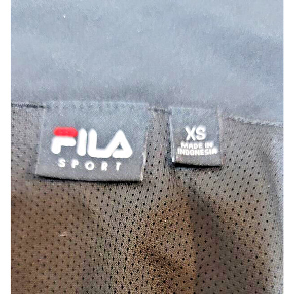 FILA Women Athletic Jacket Windbreaker Moisture Wicking Black Zip Up - XS - Picture 8 of 10
